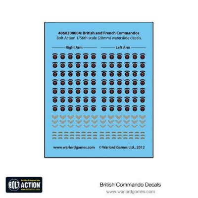 Warlord Games Bolt Action British Commando Decals