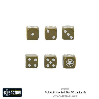 Bolt Action Allied Star D6 Dice