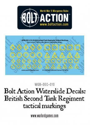 Warlord Games Bolt Action British Second Tank Regiment Tactical Markings