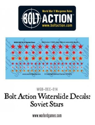 Warlord Games Bolt Action Soviet Stars Decal Sheet