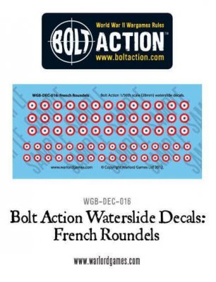 Warlord Games Bolt Action French Roundels Decal Sheet