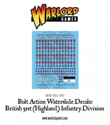 Warlord Games Bolt Action British 51st (Highland) Infantry Division Decals