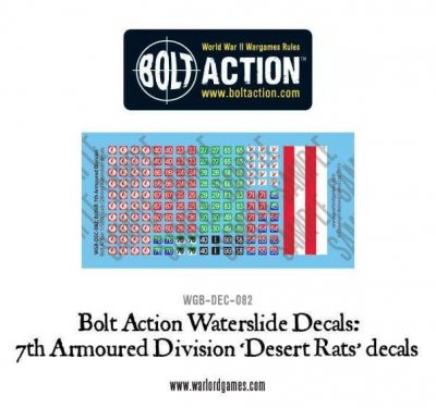 Warlord Games Bolt Action 7th Armoured Division 'Desert Rats' Decals