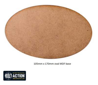Gun Emplacement Oval Base 105mm x 170mm Bolt Action