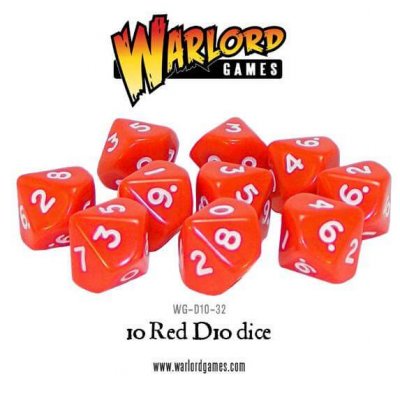 D10 Dice Pack - Red Warlord Games