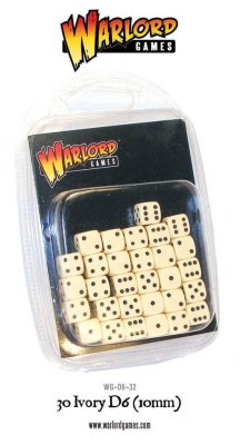 Zoom bild av WG-D6-32 Spot dice 10mm - Ivory Warlord