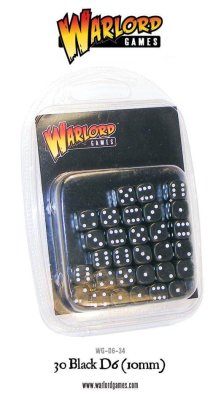 Zoom bild av WG-D6-34 Spot dice 10mm - Black Warlord