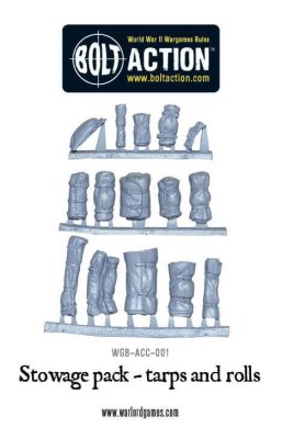 WGB-ACC-001 Stowage pack - tarps and rolls 28mm Bolt Action Warlord Games