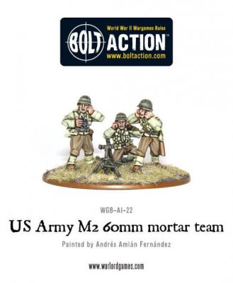 US Army 60mm mortar team 28mm Bolt Action Warlord Games