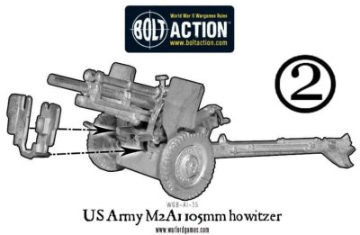 Zoom bild av US Army M2A1 105mm howitzer Warlord