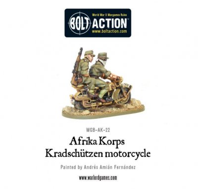 wgb-ak-22 Afrika Korps Kradschutzen motorcycle Bolt Action