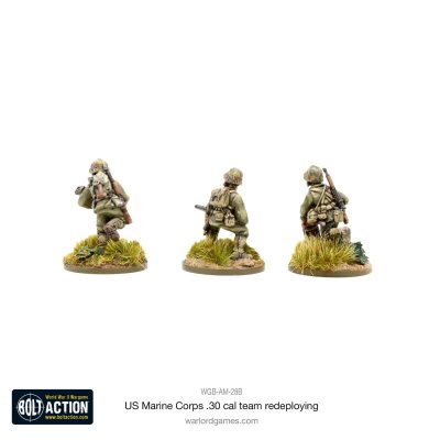 Zoom bild av WGB-AM-28B USMC 30 Cal MMG team redeploying 28mm Bolt Action Warlord Games
