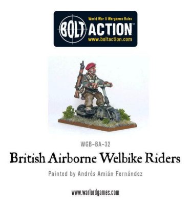 Zoom bild av WGB-BA-32 British Airborne Welbike Riders 28mm Bolt Action Warlord Games