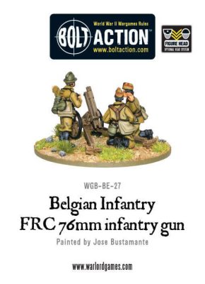 Zoom bild av Belgian FRC 76mm infantry gun 28mm Bolt Action