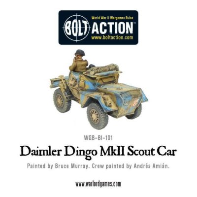 Zoom bild av British Daimler Dingo MkII Scout Car 28mm Warlord Games Bolt Action
