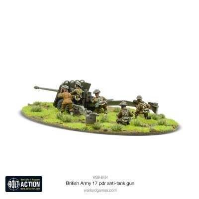 Zoom bild av British Army 17 pdr anti-tank gun 28mm Bolt Action Warlord Games