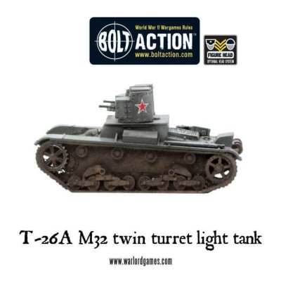 WGB-FN-143 T-26A M32 twin turret light tank 28mm Bolt Action Warlord Games