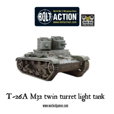 T-26A M32 twin turret light tank 28mm Warlord