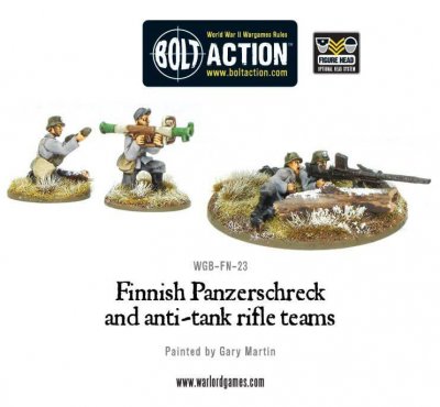 Finnish Panzerschreck and anti-tank rifle teams 28mm Bolt Action Warlord Games