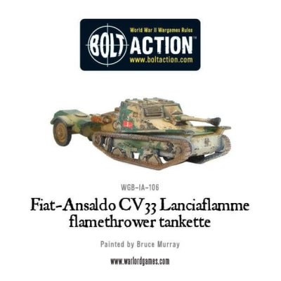 Zoom bild av WGB-IA-106 Fiat-Ansaldo CV33 Lanciaflamme flamethrower tankette 28mm Bolt Action Warlord Games