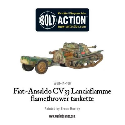 Zoom bild av Fiat-Ansaldo CV33 Lanciaflamme flamethrower tankette 28mm Bolt Action Warlord Games
