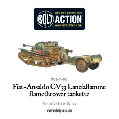 Zoom bild av Fiat-Ansaldo CV33 Lanciaflamme flamethrower tankette 28mm Bolt Action