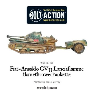 Zoom bild av Fiat-Ansaldo CV33 Lanciaflamme flamethrower tankette 28mm Warlord Games