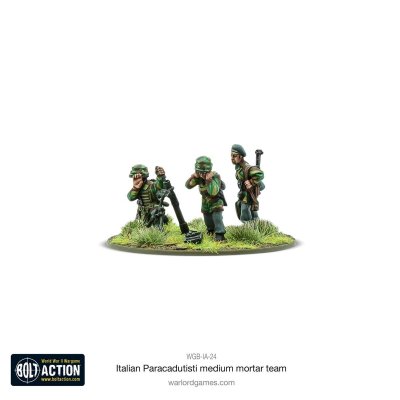 Zoom bild av WGB-IA-24 Italian Paracadutisti medium mortar team 28mm Bolt Action Warlord Games