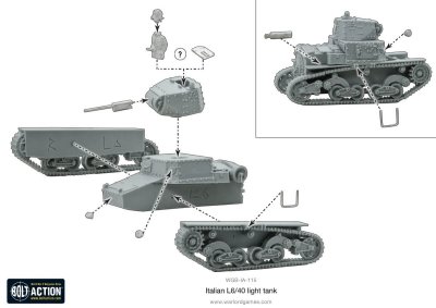 Zoom bild av Italian L6/40 Light Tank Warlord Games
