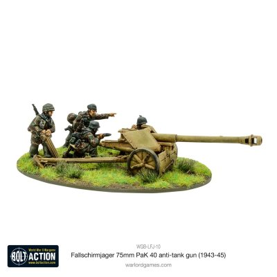 Zoom bild av WGB-LFJ-10 Fallschirmjager 75mm PaK 40 anti-tank gun (1943-45) 28mm Bolt Action Warlord Games