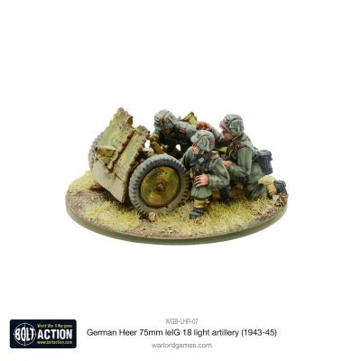 Zoom bild av WGB-LHR-07 German Heer 75mm leIG 18 light artillery (1943-45) 28mm Bolt Action Warlord Games