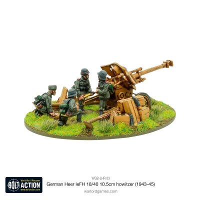 Zoom bild av WGB-LHR-23 German Heer leFH 18/40 10.5cm howitzer (1943-45) 28mm Bolt Action Warlord Games