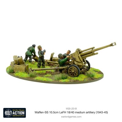 Zoom bild av WGB-LSS-08 Waffen-SS 10.5cm LeFH 18/40 medium artillery (1943-45) 28mm Bolt Action