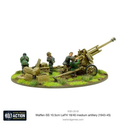 Zoom bild av Waffen-SS 10.5cm LeFH 18/40 medium artillery (1943-45) 28mm Warlord Games