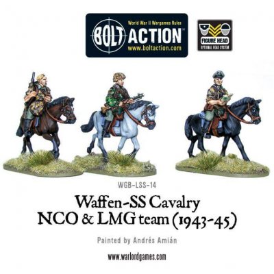 Zoom bild av Waffen SS Cavalry NCO & LMG 1942-45