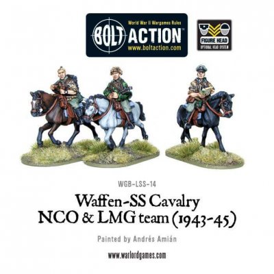 Zoom bild av Waffen SS Cavalry NCO & LMG 1942-45