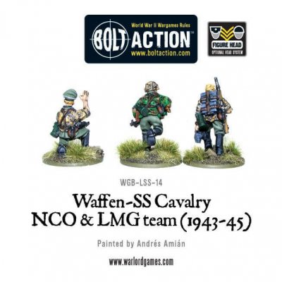 Zoom bild av Waffen SS Cavalry NCO & LMG 1942-45