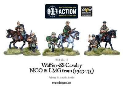 Waffen SS Cavalry NCO & LMG 1942-45 28mm Bolt Action Warlord Games