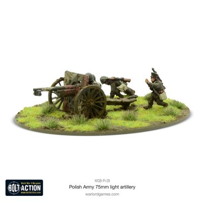 Zoom bild av WGB-PI-28 Polish Army 75mm light artillery 28mm Bolt Action Warlord Games
