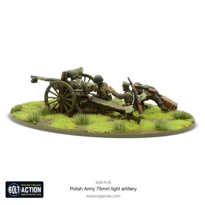 Zoom bild av Polish Army 75mm light artillery 28mm