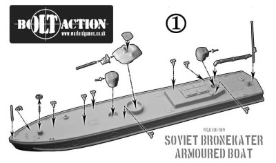 Zoom bild av Soviet Bronekater Armoured Patrol Boat 28mm Bolt Action Warlord Games