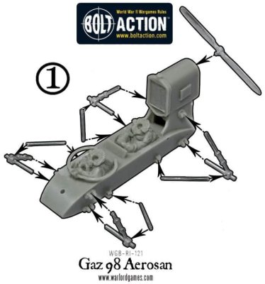 Zoom bild av Soviet Gaz 98 Aerosan 28mm Bolt Action Warlord Games