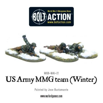 Zoom bild av US Army MMG team (Winter) - Prone 28mm Bolt Action Warlord Games