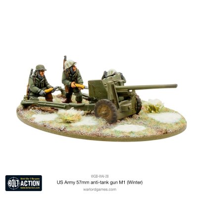 Zoom bild av WGB-WAI-28 US Army 57mm anti-tank gun M1 (Winter) 28mm Bolt Action Warlord Games