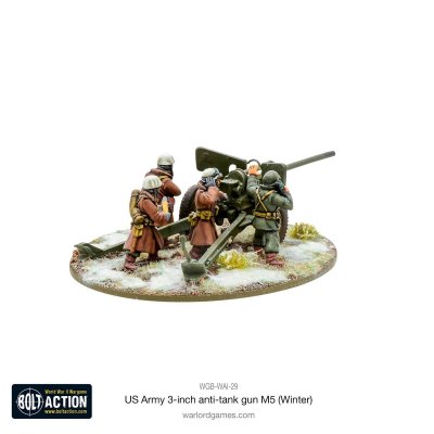 Zoom bild av US Army 3-inch anti-tank gun M5 (Winter) 28mm Bolt Action