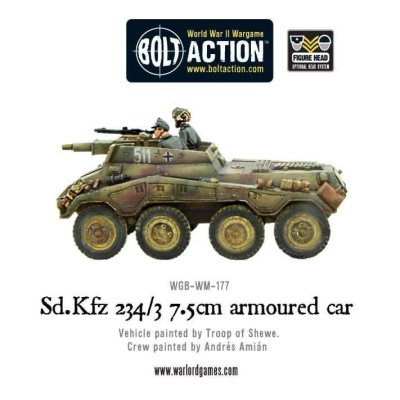 Zoom bild av WGB-WM-177 Sd.Kfz 234/3 7.5cm armoured car 28mm Bolt Action Warlord Games