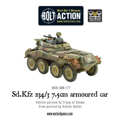 Zoom bild av Sd.Kfz 234/3 7.5cm armoured car 28mm Bolt Action Warlord Games