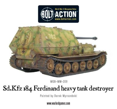 Zoom bild av Ferdinand heavy tank destroyer 28mm Bolt Action