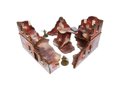 Zoom bild av WW2 Normandy Ruined Large House 1