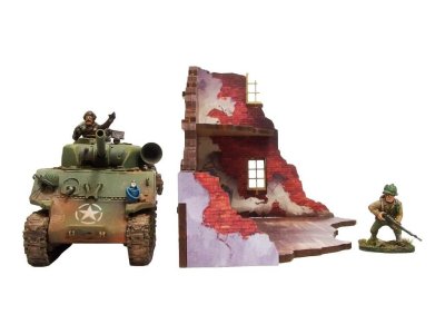 Zoom bild av WW2 Normandy Ruined Large House 1